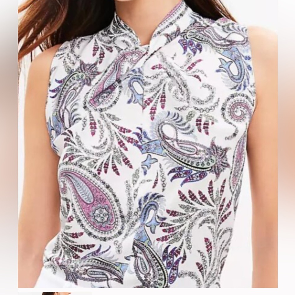 LOFT Multicolor Paisley Blouse